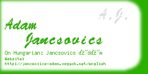 adam jancsovics business card
